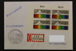 Deutschland (BRD), MiNr. 1313. Viererblock, Ecke Links Oben, EST - Briefe U. Dokumente