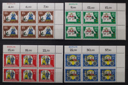 Berlin, MiNr. 295-298, 6er Blöcke, Ecken Rechts Oben, Postfrisch - Unused Stamps