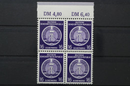 DDR Dienst A, MiNr. 7 X, 4er Block, OR 4,80/6,40, Postfrisch - Sonstige & Ohne Zuordnung