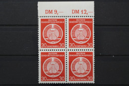 DDR Dienst A, MiNr. 11 X, 4er Block, Oberrand 9/12, Postfrisch - Autres & Non Classés