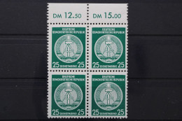 DDR Dienst A, MiNr. 23 X, 4er Block, OR 12,50/15,00, Postfrisch - Autres & Non Classés