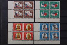 Berlin, MiNr. 310-313, 4er Blöcke, Ecken Links Unten, Postfrisch - Unused Stamps