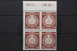 DDR Dienst A, MiNr. 16 X, 4er Block, Oberrand 21/28, Postfrisch - Andere & Zonder Classificatie