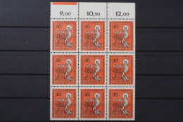 Deutschland (BRD), MiNr. 515 PLF IV, 9er Block, Postfrisch - Errors & Oddities