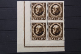 Bayern, MiNr. 109 I A, 4er Block, Ecke Links Unten, Postfrisch - Neufs