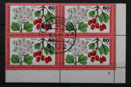 Deutschland, MiNr. 1026, 4er Block, Ecke Rechts Unten, FN 2, Gestempelt - Used Stamps