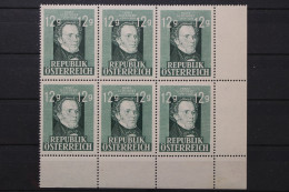 Österreich, MiNr. 801 PLF I, 6er Block Ecke Re. Unten, Postfrisch - Unused Stamps