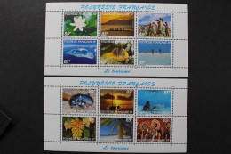 Französisch-Polynesien, MiNr. 733-744, 2 H-Blätter, Postfrisch - Ongebruikt