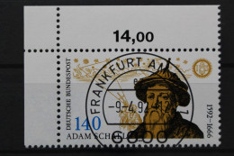 Deutschland (BRD), MiNr. 1607, Ecke Links Oben, VS F/M, EST - Used Stamps