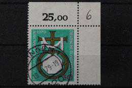 Deutschland (BRD), MiNr. 1017, Ecke Rechts Oben, Gestempelt - Usati