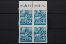 DDR, MiNr. 421, Viererblock, Oberrand 56,00/64,00, Postfrisch - Neufs