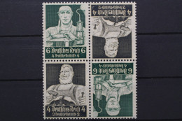 Deutsches Reich, MiNr. K 23, Viererblock, Postfrisch - Zusammendrucke