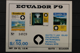 Ecuador, MiNr. Block 89, Ohne Gummierung - Ecuador