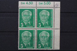 DDR, MiNr. 322, Viererblock, Ecke Rehts Oben, Postfrisch - Unused Stamps