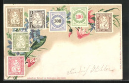 AK Briefmarken Aus Der Schweiz  - Timbres (représentations)