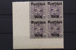Deutsches Reich Dienst, MiNr. 59, 4er Block, Ecke Li. U., Postfrisch - Officials