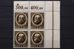 Bayern, MiNr. 109 I A, 4er Block, Ecke Rechts Oben, Postfrisch - Ungebraucht