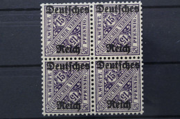 Deutsches Reich Dienst, MiNr. 59, Viererblock, Postfrisch - Dienstmarken