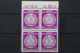 DDR Dienst A, MiNr. 26 X, 4er Block, OR 15,00/20,00, Postfrisch - Autres & Non Classés