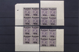 Deutsches Reich Dienst, MiNr. 59, 4er Blöcke, Alle 4 Ecken, Postfrisch - Dienstmarken