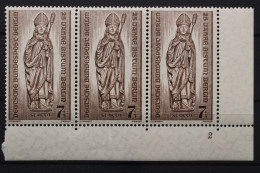 Berlin, MiNr. 132, 3er Streifen, Ecke Re. Unten, FN 2, Postfrisch - Unused Stamps