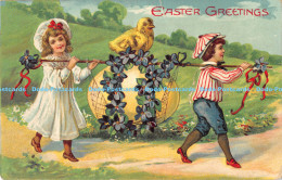 R173632 Easter Greetings. 1911. Greeting Card - Monde