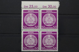 DDR Dienst A, MiNr. 26 X PLF I, 4er Block, Oberrand, Postfrisch - Andere & Zonder Classificatie