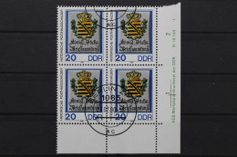 DDR, MiNr. 3303, Viererblock, Ecke Rechts Unten, DV 1, EST - Sonstige & Ohne Zuordnung