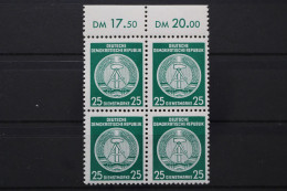 DDR Dienst A, MiNr. 23 X, 4er Block, OR 17,50/20,00, Postfrisch - Autres & Non Classés