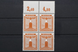 DR Dienst, MiNr. 163, 4er Block, Oberrand 2,40/4,80, Postfrisch - Dienstmarken