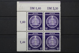 DDR Dienst A, MiNr. 7 X, 4er Block, Ecke Links Oben, Postfrisch - Autres & Non Classés