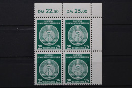 DDR Dienst A, MiNr. 23 X, 4er Block, Ecke Rechts Oben, Postfrisch - Autres & Non Classés