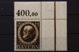 Bayern, MiNr. 109 I A, Ecke Rechts Oben, Postfrisch - Ungebraucht