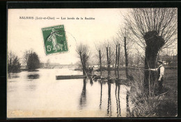 CPA Salbris, Les Bords De La Sauldre, Pêcheur Am Ufer  - Salbris