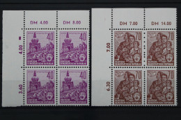 DDR, MiNr. 583 B + 585 B, 4er Blöcke, Ecke Links Oben, Postfrisch - Ungebraucht