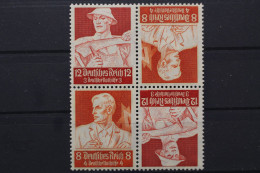 Deutsches Reich, MiNr. K 24, Viererblock, Postfrisch - Se-Tenant