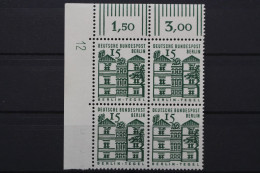 Berlin, MiNr. 243, Viererblock, Ecke Li. Oben, DZ 12, Postfrisch - Unused Stamps