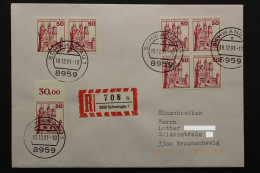 Berlin, MiNr. 536 A, Waag. Paar + Viererblock + Einzelmarke Auf R-Brief - Covers & Documents