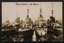 Kaiserliche Kriegsmarine, Torpedoboote Im Hafen - Guerre 1914-18