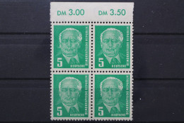 DDR, MiNr. 322, Viererblock, Oberrand, Postfrisch - Ungebraucht