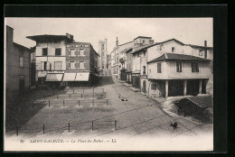 CPA Saint-Galmier, La Place Des Roches, L`Eglise  - Andere & Zonder Classificatie