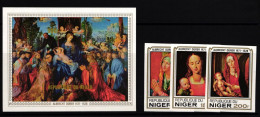 Niger 651-653 Und Block 22 B Postfrisch Albrecht Dürer #IH890 - Niger (1960-...)