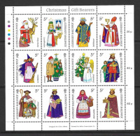 GUERNSEY..CHANNEL Is....QUEEN ELIZABETH ..II...(1952-22.)..." 1985.."..CHRISTMAS...IN SHEET OF 12...MARGIN  FOLD....MNH. - Weihnachten