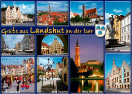 73909543 Landshut  Isar Neustadt Uebersicht Spitalkirche Hl Geist Altstadt Burg  - Landshut