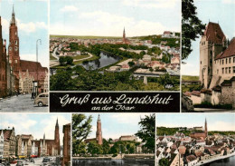 73909542 Landshut  Isar Kirche Panorama Schloss Ortspartien - Landshut