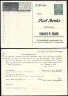 Germany Hamburg Briefmarkensammler 6Pf Postal Stationery Card 1930s W/ Printed Text - Lettres & Documents