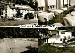 73869784 Langhecke Villmar Gasthaus Pension Zum Gruenen Wald Gastraum Swimming P - Autres & Non Classés