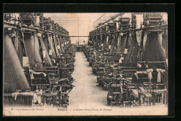 CPA Roanne, Interieur D`une Usine De Tissage  - Roanne