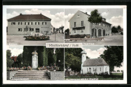 AK Wallersdorf In Ndb., Am Feuerhaus, Das Rathaus, Am Kriegerdenkmal, St. Sebastian Mit K. Z. Friedhof  - Sonstige & Ohne Zuordnung