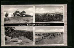 AK Schnett, Landschaftspanorama Mit Waldstück, Ortstotale, Das Freibad  - Other & Unclassified